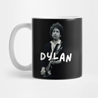 bob dylan portrait quotes art 90s style retro vintage 80s Mug